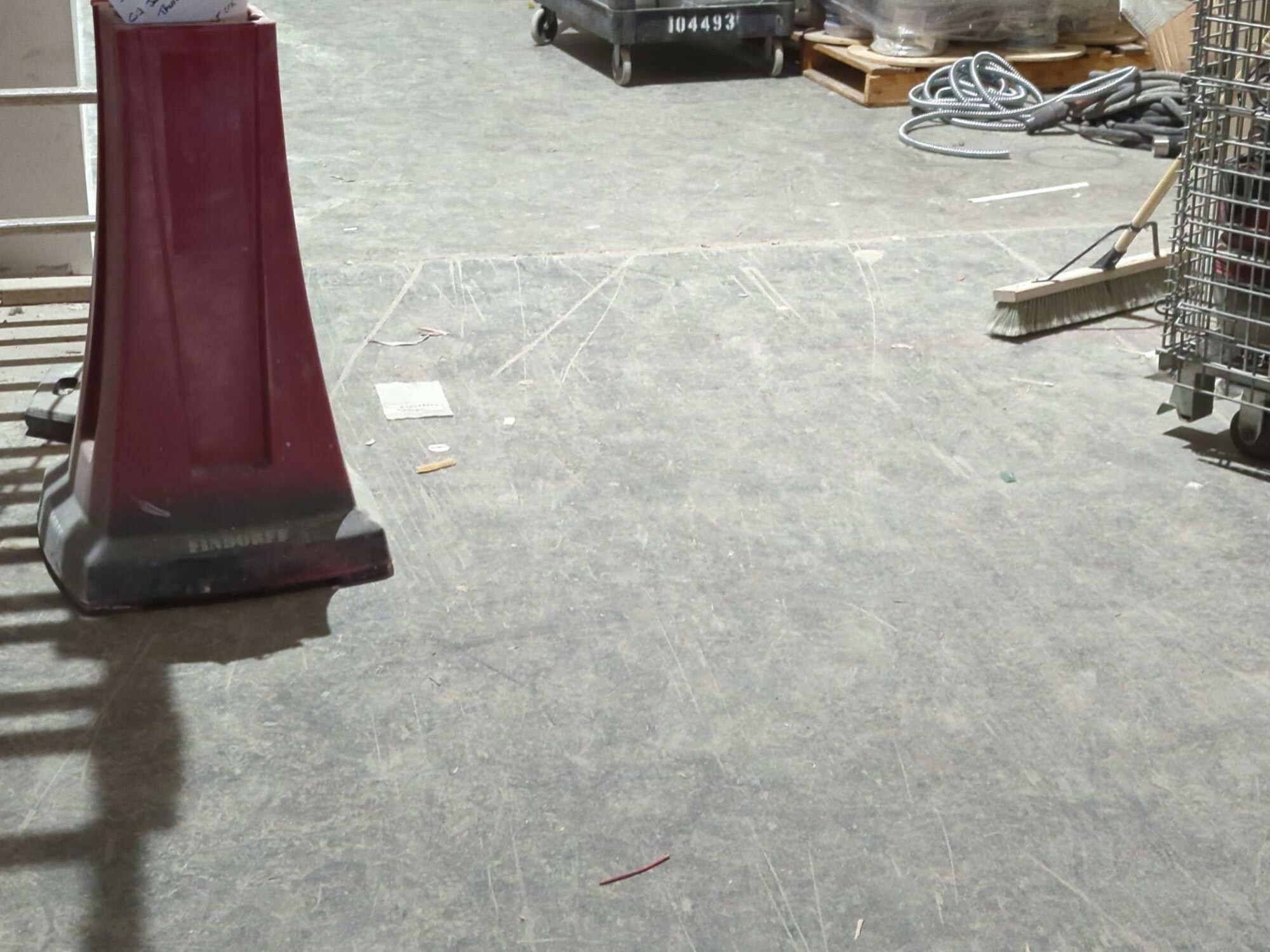 The exposed slab before polishing.